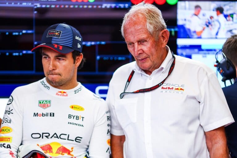 Helmut Marko reageert op gerucht over Pérez