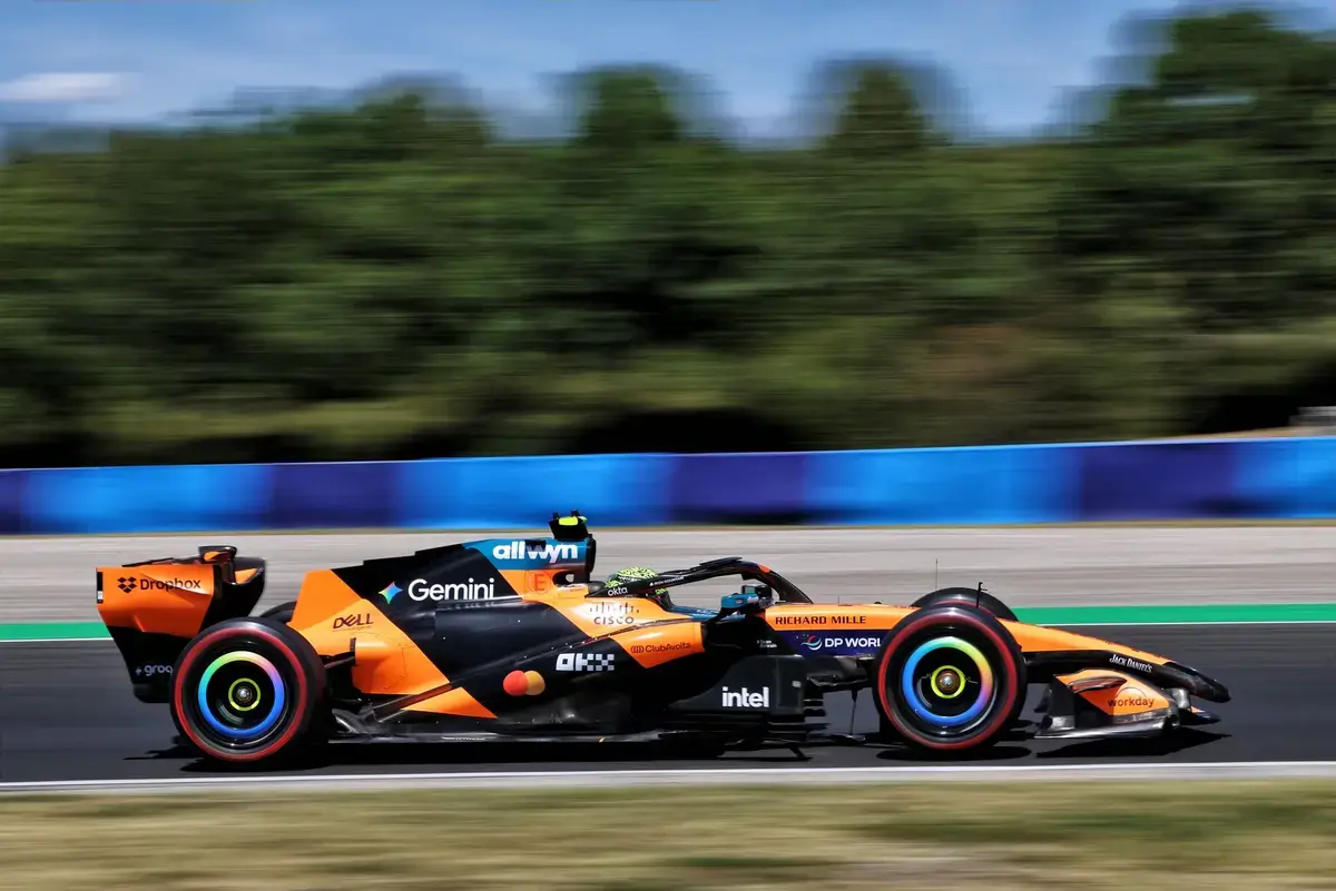 Norris snelste in VT3 Hongarije, Verstappen slechts zevende